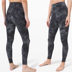 Lululemon align gray and black tie dye 28” legging
